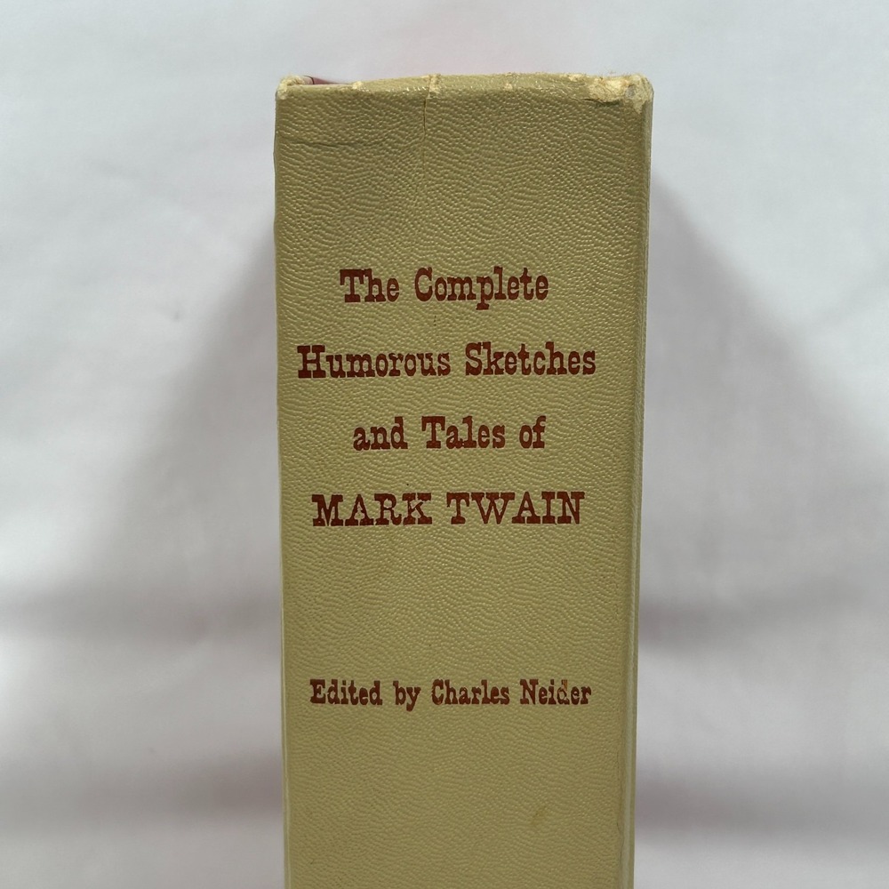 1961 Mark Twain Book Complete Humorous Sketches Tales‎ Charles Neider Hanover